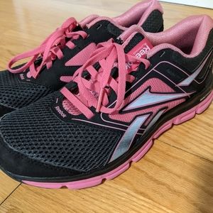 Pink Reebok running shoes 7